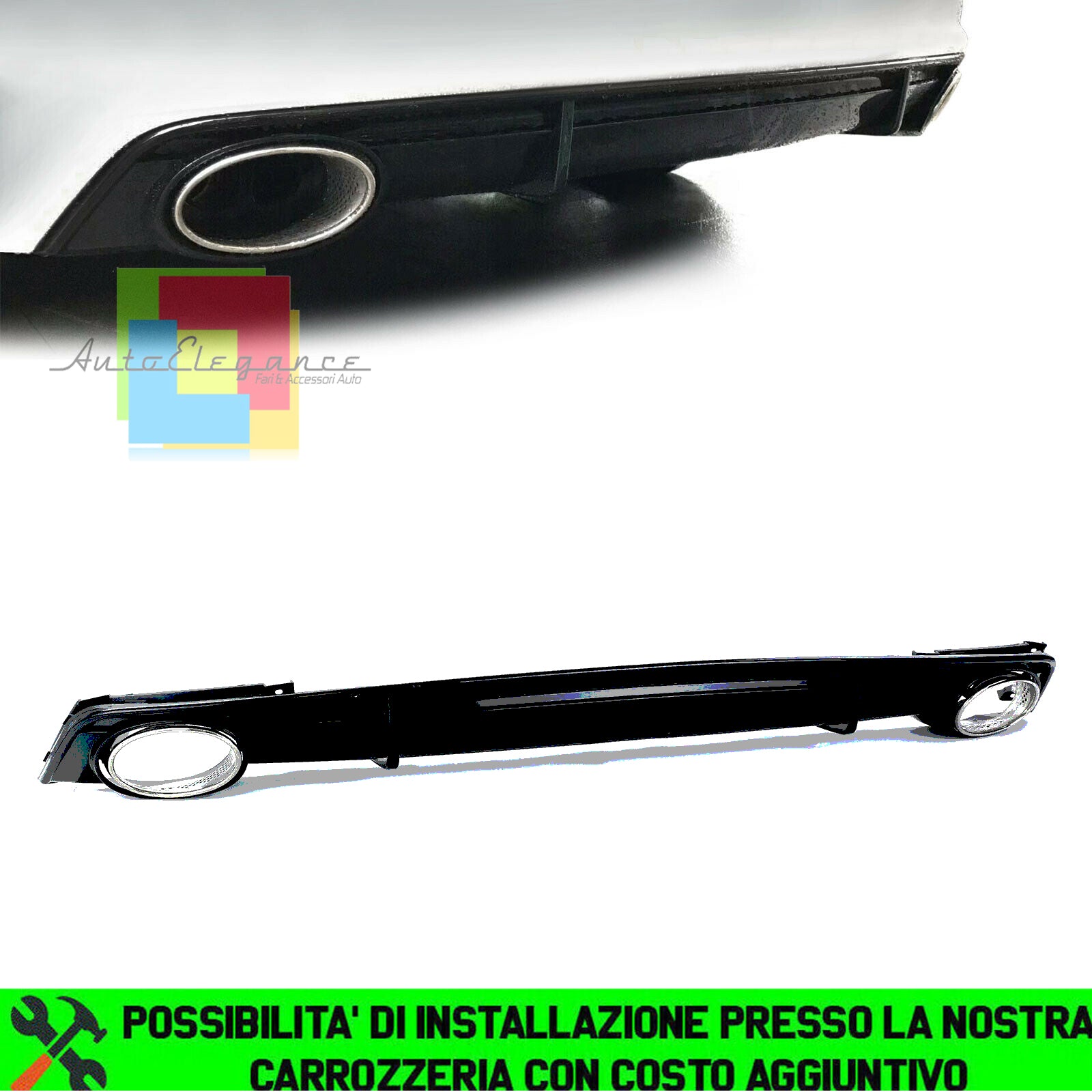 AUDI A7 4G 2015+ RESTYLING DIFFUSORE POSTERIORE SOTTO PARAURTI lOOK RS7 AUTOELEGANCERICAMBI