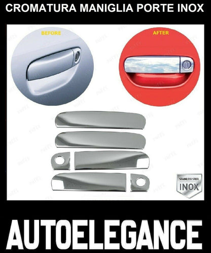 CROMATURA MANIGLIE 4 PORTE AUDI A6 C5 1997-2005 ACCIAIO INOX ADESIVO 0032 AUTOELEGANCERICAMBI