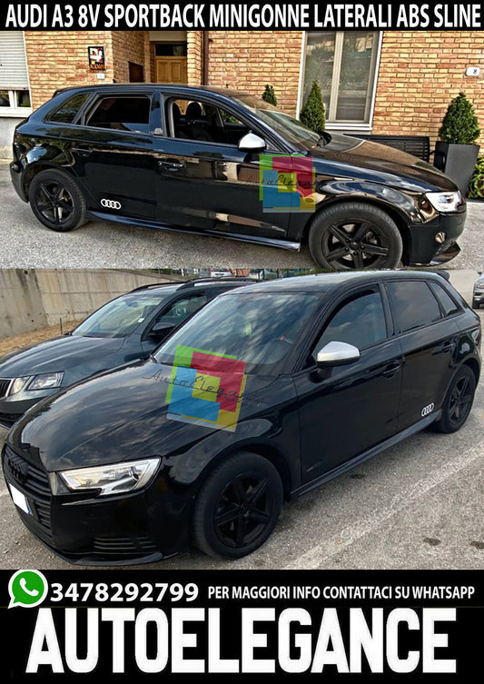 SIDE SKIRTS AUDI A3 8V SPORTBACK 2012+ DOOR SPOILER S3 S-LINE LOOK
