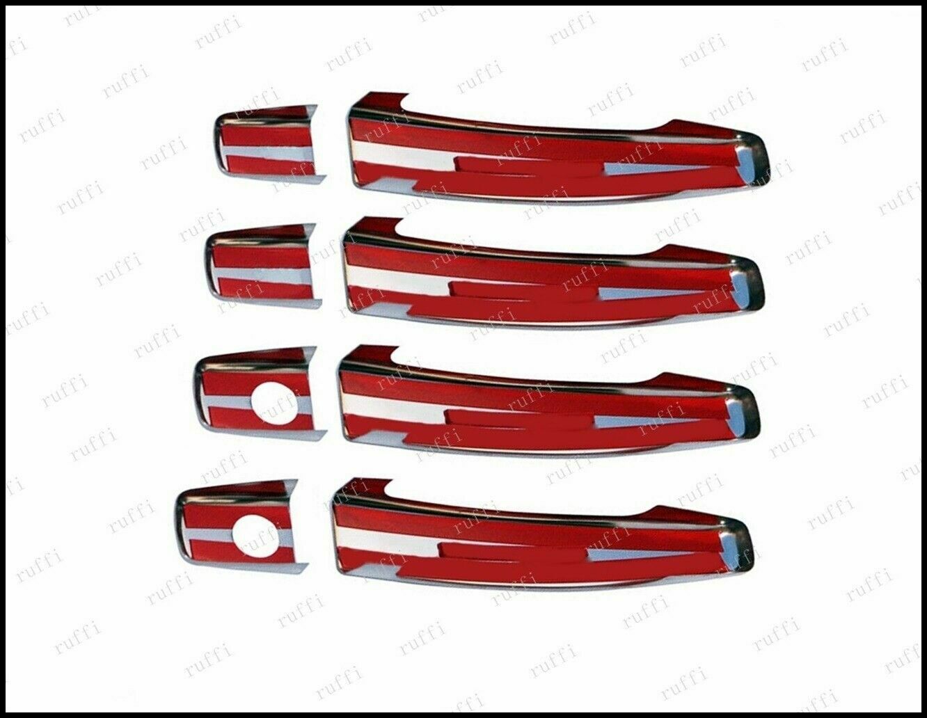 CROMATURA MANIGLIE 4 PORTE CITROEN C1 MK2 2014+ ACCIAIO INOX ADESIVO 0032 AUTOELEGANCERICAMBI