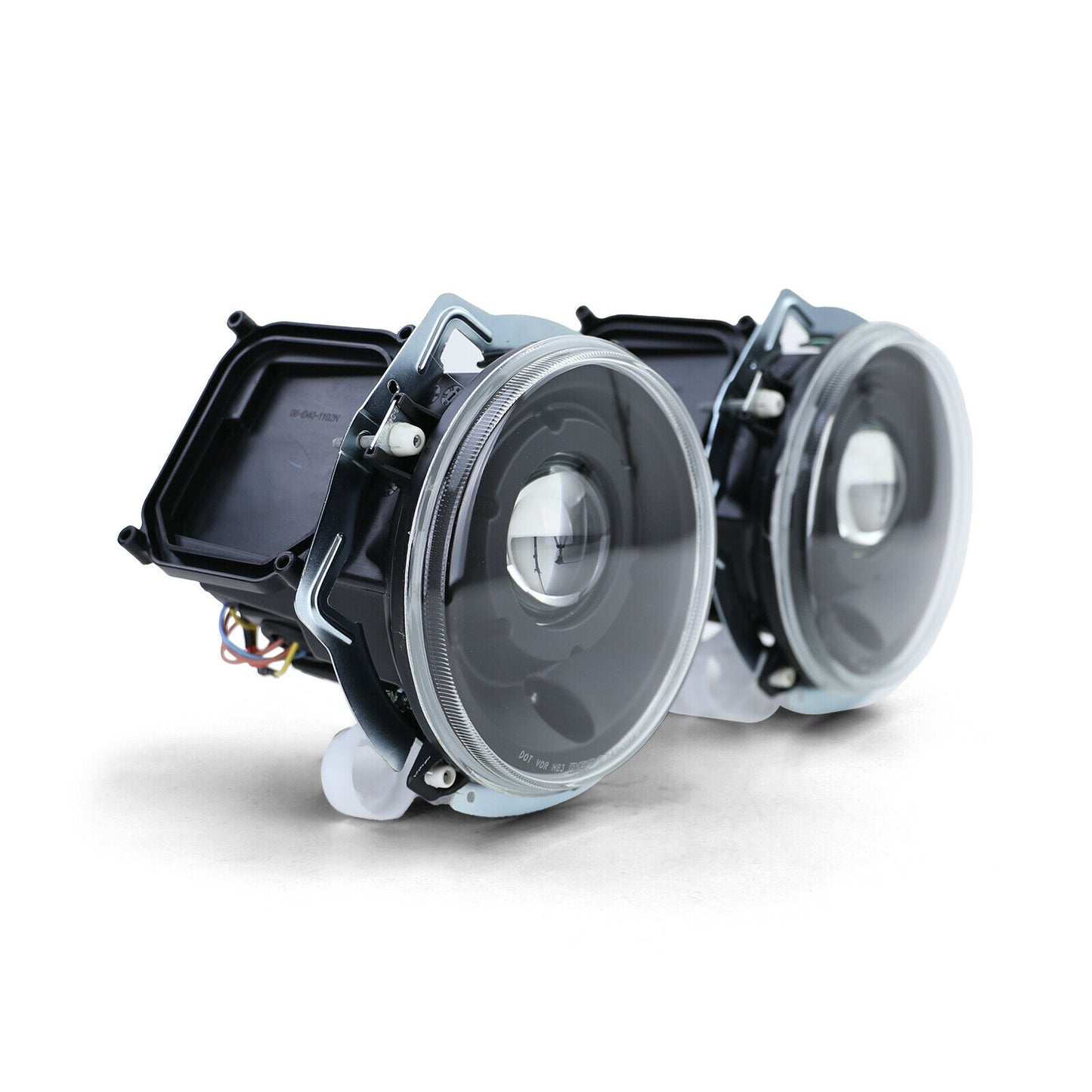 FARI ANTERIORI LENTICOLARI MERCEDES CLASSE G W463 FANALI NERI AMG LOOK H7