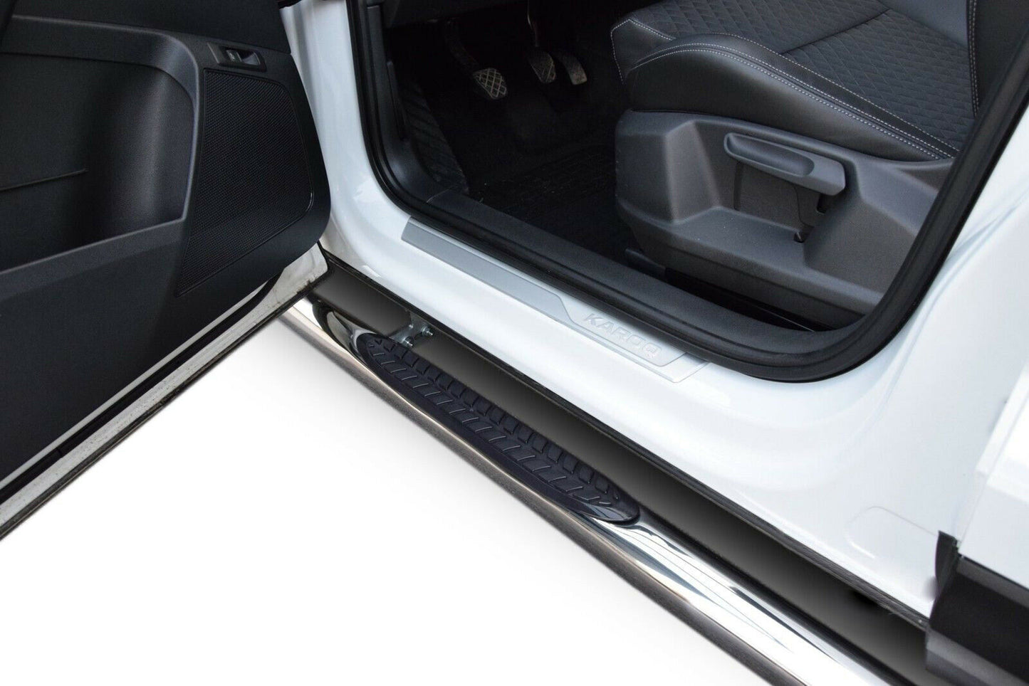 SIDE STEPS SKODA KAROQ 2017 ONWARDS UNDER DOOR TOP QUALITY TUBULAR