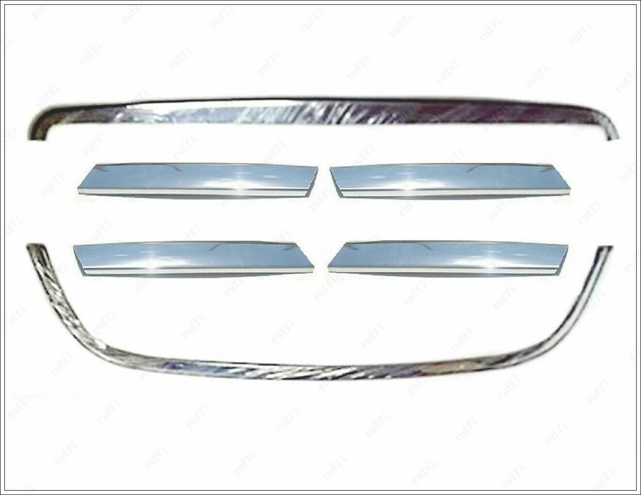 CROMATURA GRIGLIA FRONTALE 6PZ MERCEDES SPRINTER W906 06-13 INOX ADESIVO 0032 AUTOELEGANCERICAMBI