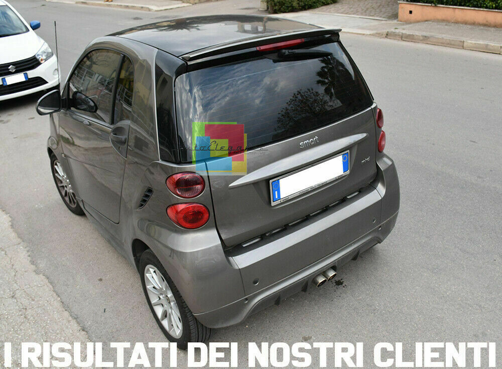 0034 DOPPIO SCARICO SPOILER DIFFUSORE POSTERIORE SMART FORTWO 451 2012-2015 ABS AUTOELEGANCERICAMBI