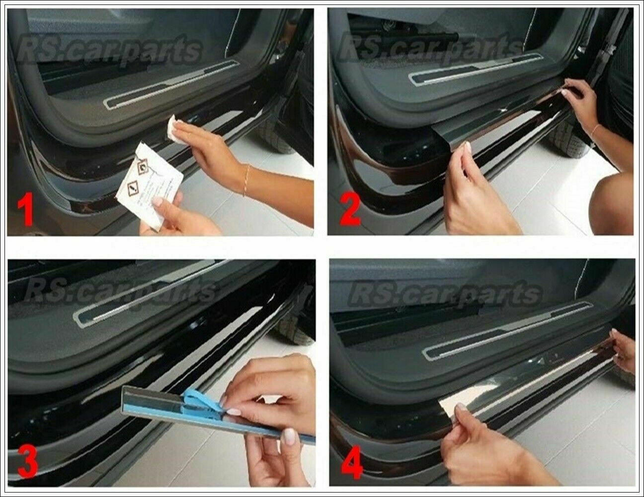 CROMATURA BATTITACCO PORTE PEUGEOT 3008 MK1 2009-2016 ACCIAIO INOX ADESIVO 0032 AUTOELEGANCERICAMBI