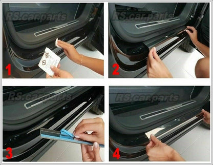 CROMATURA BATTITACCO PORTE PEUGEOT 3008 MK1 2009-2016 ACCIAIO INOX ADESIVO 0032 AUTOELEGANCERICAMBI