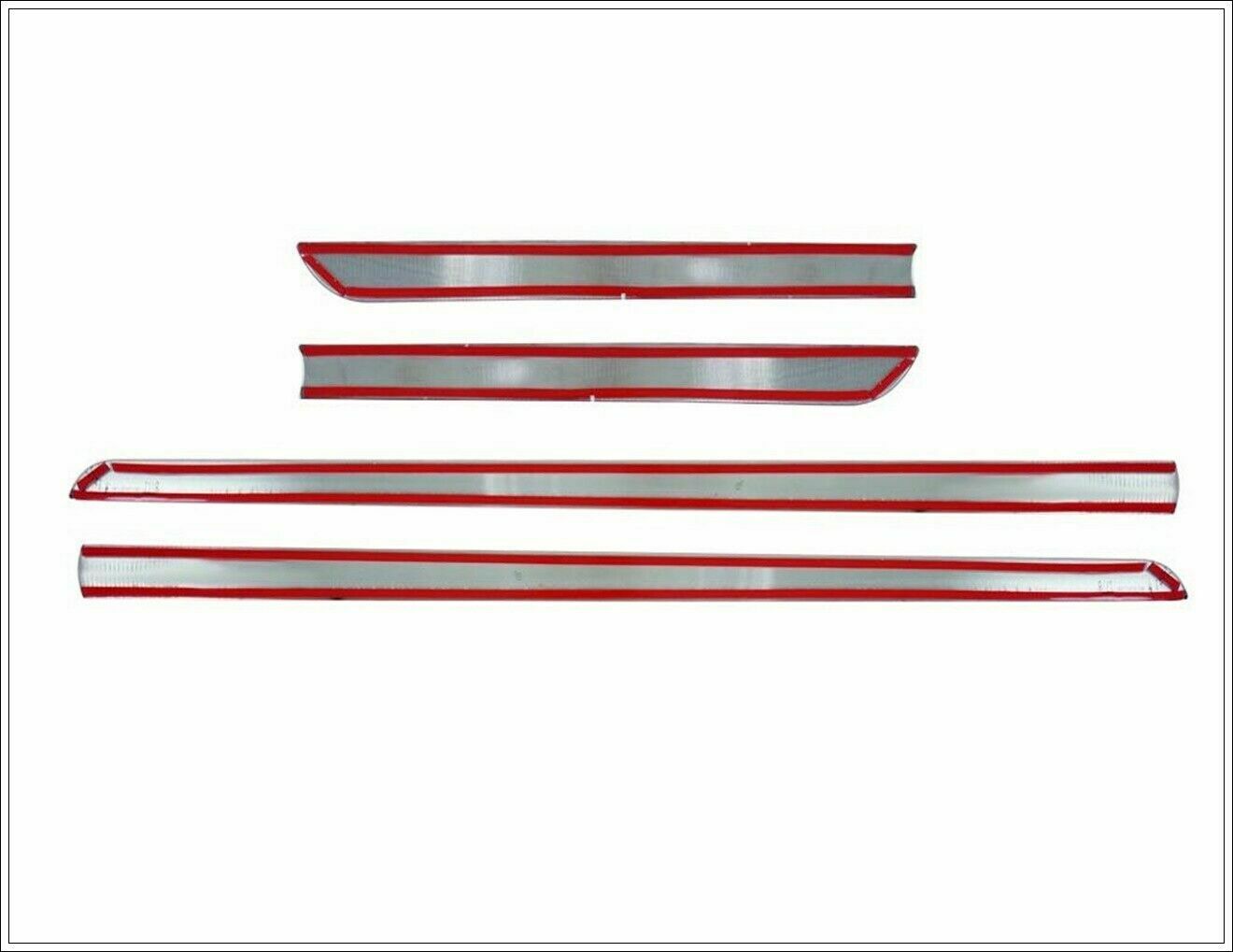 CROMATURA FASCE LATERALI PORTIERE 4PZ NISSAN NAVARA NP300 D40 INOX ADESIVO 0032 AUTOELEGANCERICAMBI