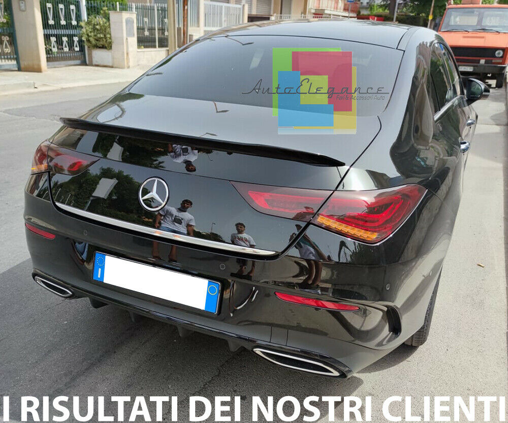 MERCEDES CLA COUPE W118 2018+ REAR BONNET SPOILER GLOSS BLACK ABS