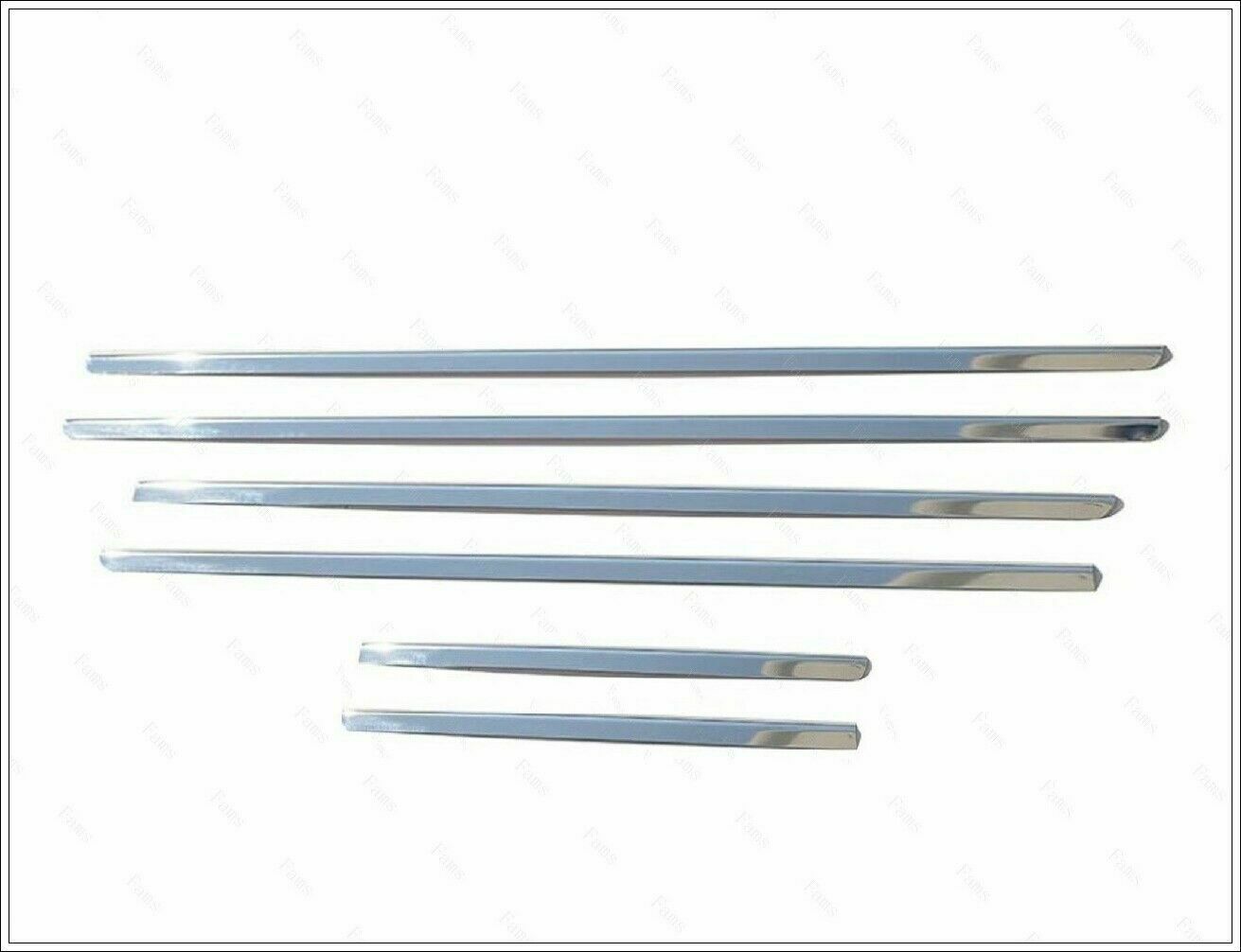 CROMATURA CORNICI FINESTRINI 6PZ MERCEDES C W204 2007-2014 INOX ADESIVO 0032 AUTOELEGANCERICAMBI