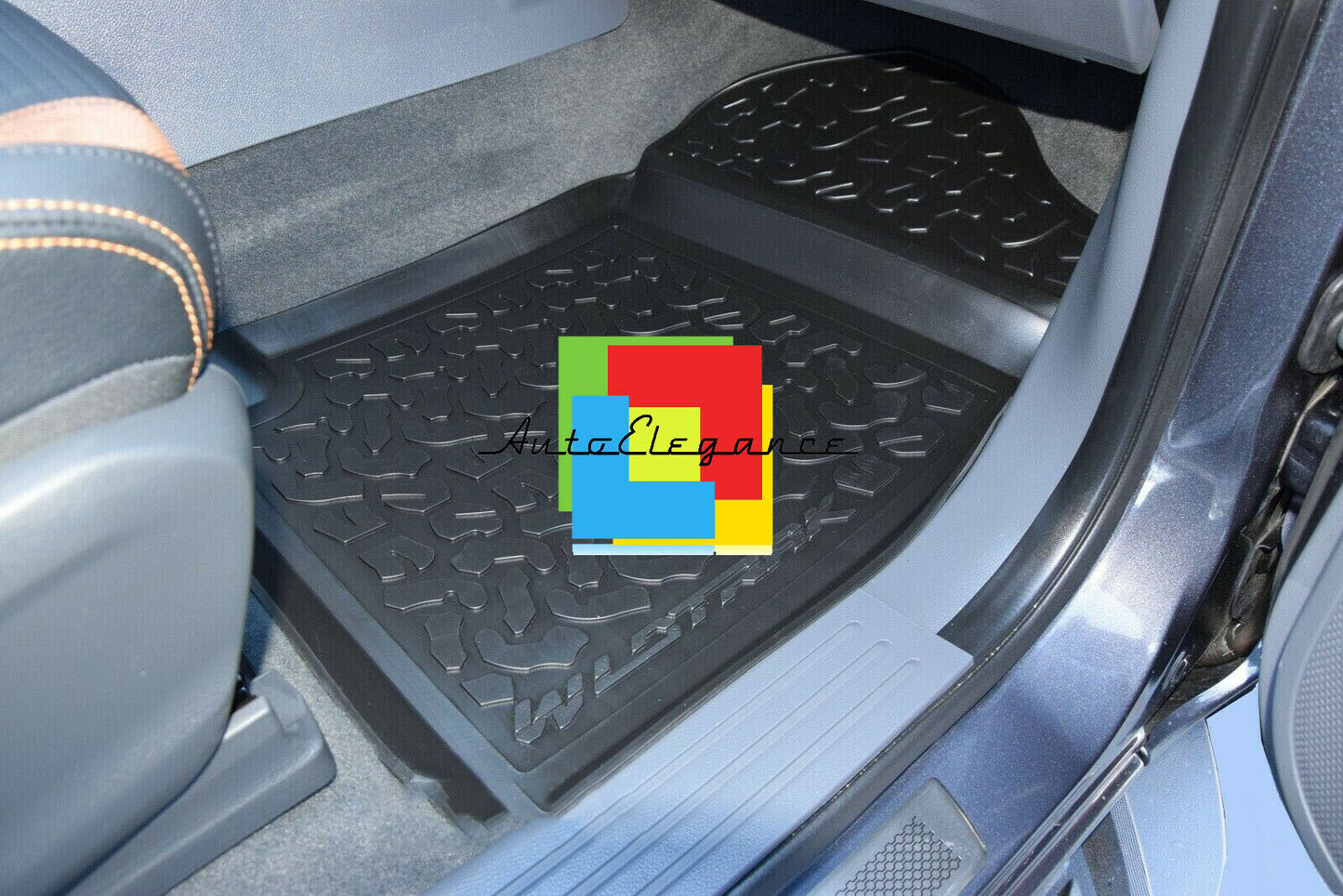 SET OF CUSTOM RUBBER CAR INTERIOR MATS FORD RANGER T6 - T7 0032