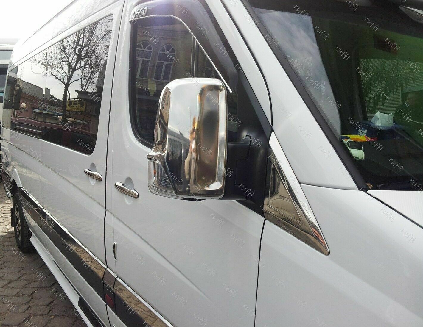 CROMATURA SPECCHIETTI LATERALI MERCEDES SPRINTER W906 06-18 INOX ADESIVO 0032 AUTOELEGANCERICAMBI
