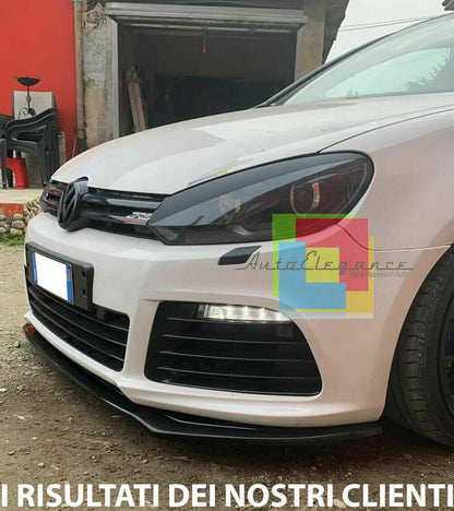 VW GOLF 6 RLINE R20 2008-2012 FRONT BUMPER UNDER ABS BLACK SPLITTER 0032 