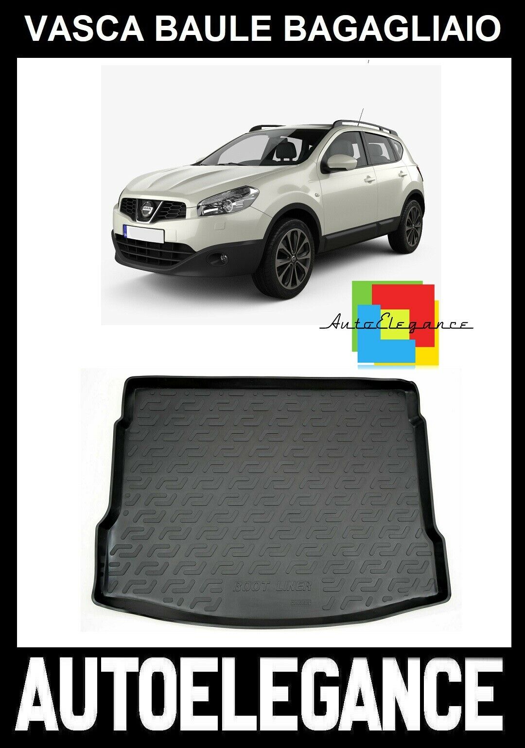 TRUNK MAT RUBBER CARPET SUPERGRIP NISSAN QASHQAI J10 2007-2013 -AT-