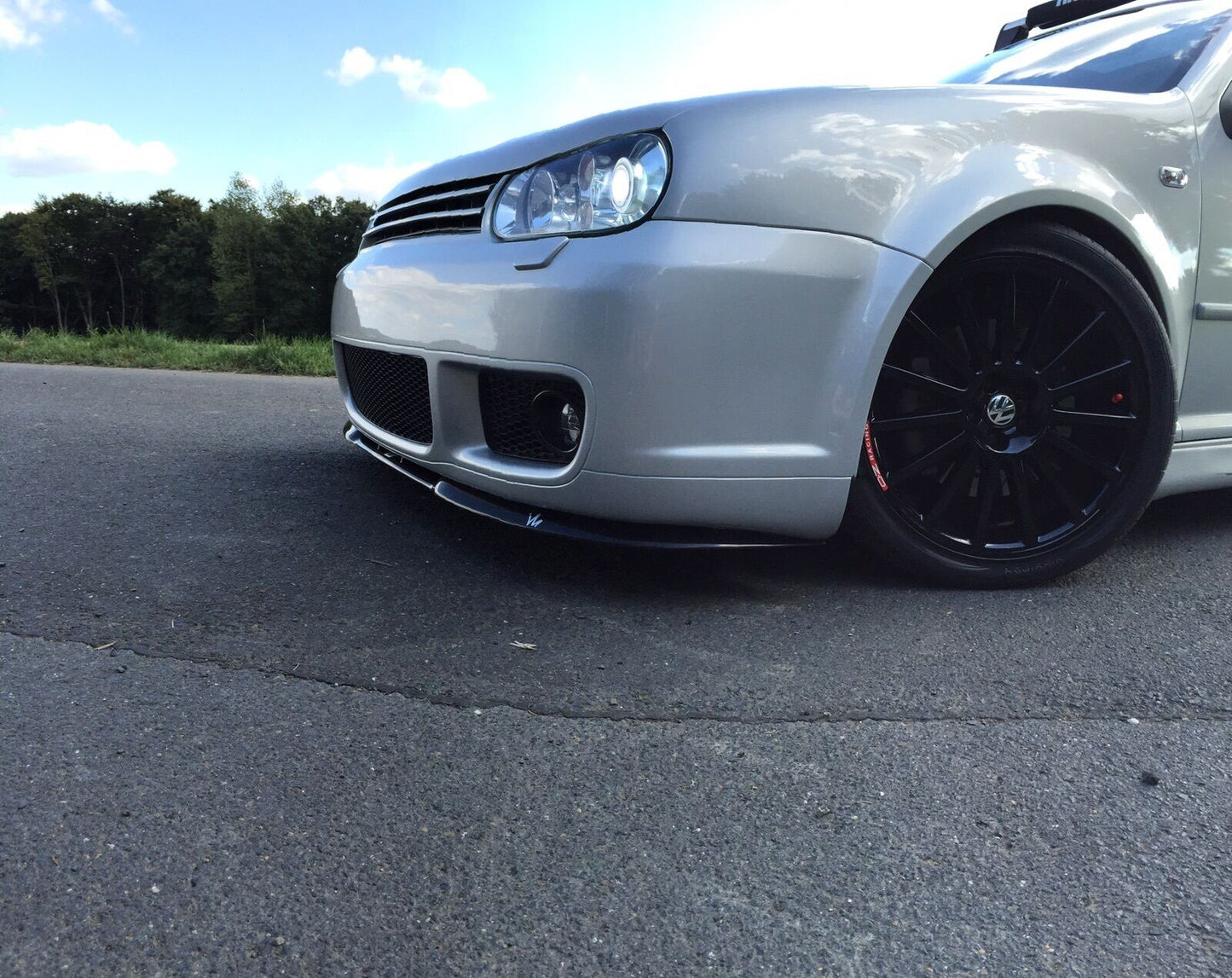VW GOLF 4 IV R32 1998+ FRONT BUMPER SPLITTER ABS MATT BLACK