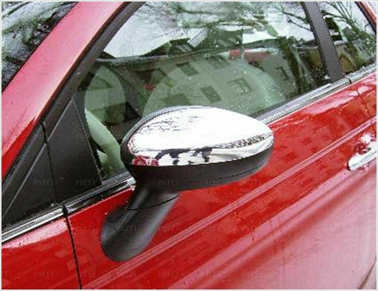 CROMATURA SPECCHIETTI LATERALI FIAT 500 500C 500/595/695 INOX ADESIVO 0032 AUTOELEGANCERICAMBI