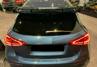 0286 MERCEDES CLASSE A W177 LOOK AMG SPOILER TETTO IN ABS NERO LUCIDO A45 AUTOELEGANCERICAMBI
