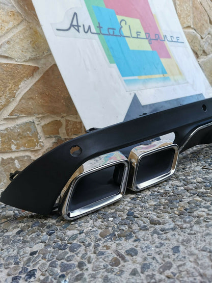 SOTTO PARAURTI MERCEDES CLASSE C W205 DIFFUSORE POSTERIORE AMG + TERMINALI