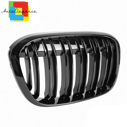 FRONT GRILLES DOUBLE BAND M BLACK GRILLES FOR BMW X1 F48 2014+ NEWS