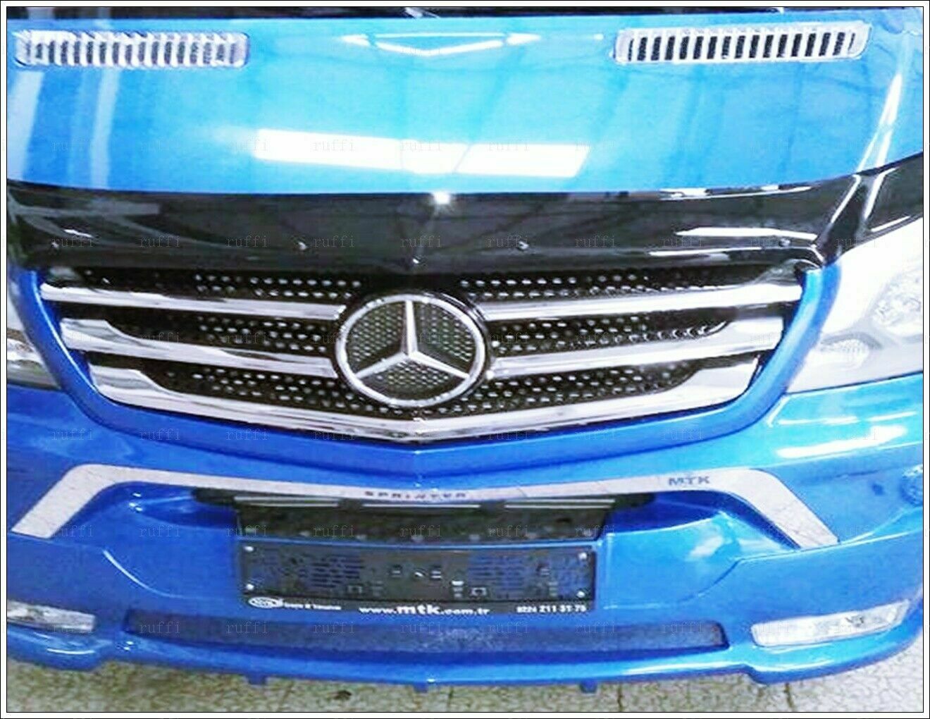 CROMATURA GRIGLIA FRONTALE 5PZ MERCEDES SPRINTER W906 13-18 INOX ADESIVO 0032 AUTOELEGANCERICAMBI