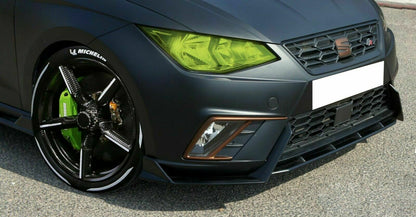 SEAT IBIZA 2017+ SPLITTER SOTTO PARAURTI ANTERIORE ABS FR SPORTIVO NERO LUC 0032