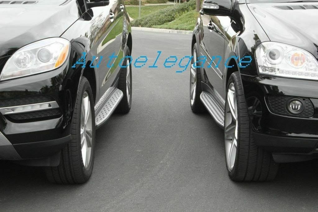 0154 PEDANE LATERALI MERCEDES W164 ML 2005-2012 SOTTOPORTA IN ALLUMINIO AUTOELEGANCERICAMBI