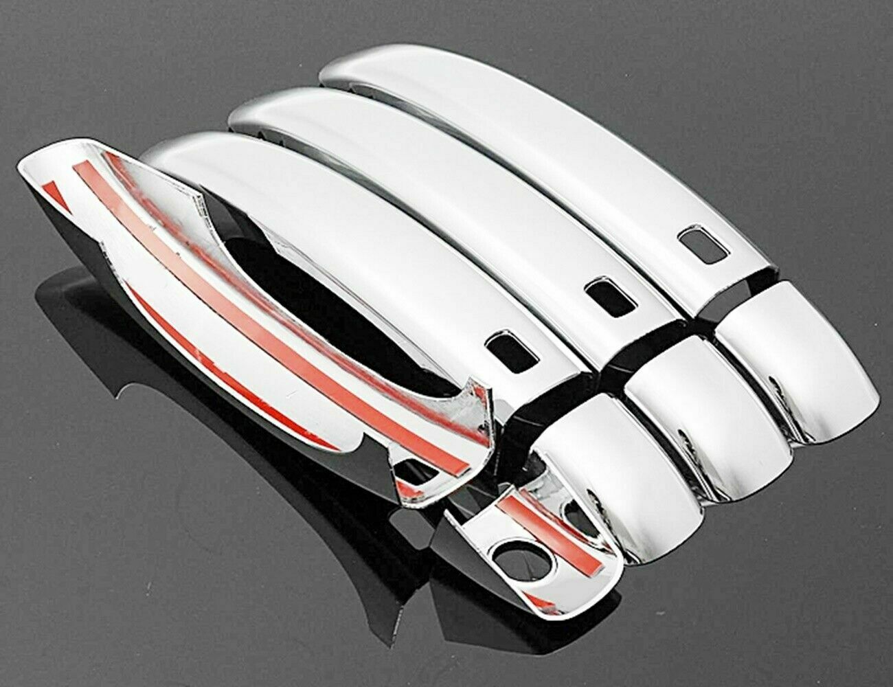 CROMATURA MANIGLIE 4 PORTE AUDI A1 8X 2010-2018 ACCIAIO INOX ADESIVO 0032 AUTOELEGANCERICAMBI