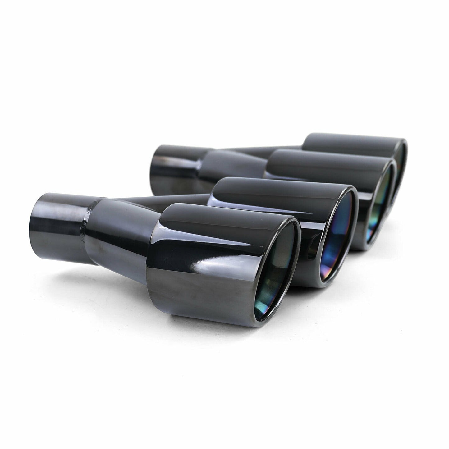 BMW SERIE 5 F10 F11 TERMINALI DI SCARICO IN ACCIAIO INOX LOOK M SPORT M5 NERI AUTOELEGANCERICAMBI