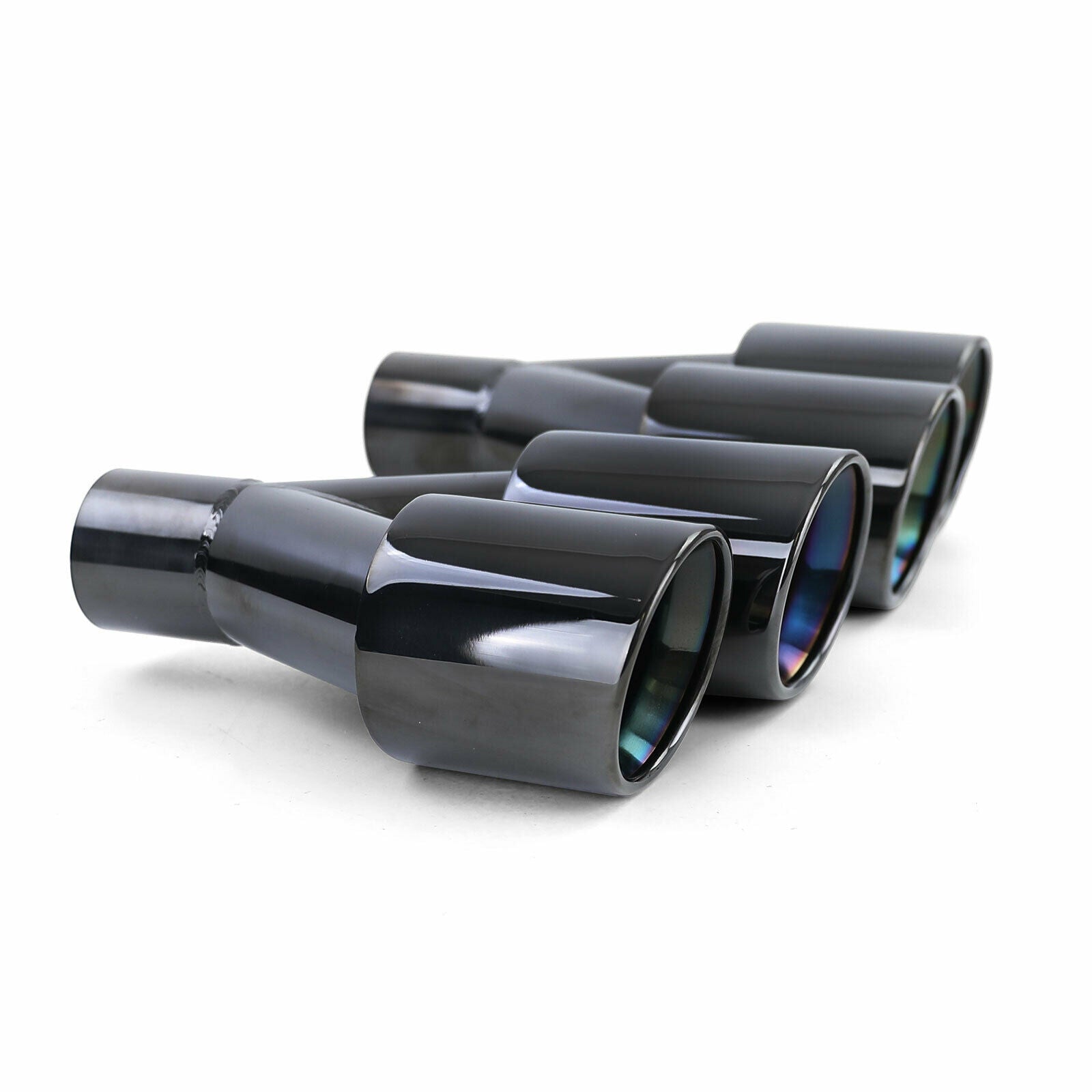 BMW SERIE 5 F10 F11 TERMINALI DI SCARICO IN ACCIAIO INOX LOOK M SPORT M5 NERI AUTOELEGANCERICAMBI