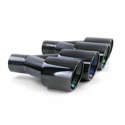 BMW SERIE 5 F10 F11 TERMINALI DI SCARICO IN ACCIAIO INOX LOOK M SPORT M5 NERI AUTOELEGANCERICAMBI