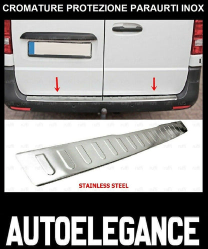 CROMATURA PROTEZIONE PARAURTI MERCEDES VITO W447 2014+ INOX ADESIVO 0032 AUTOELEGANCERICAMBI