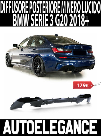 DIFFUSORE ABS POSTERIORE BMW SERIE 3 G20 2018+ SOTTO PARAURTI M PERFROMANCE