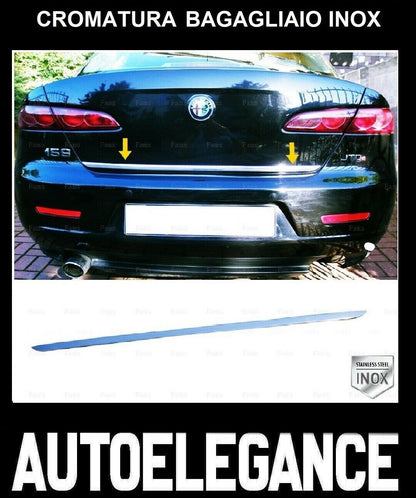 CROMATURA BAGAGLIAIO ALFA ROMEO 159 2005+ ACCIAIO INOX ADESIVO 0032 AUTOELEGANCERICAMBI