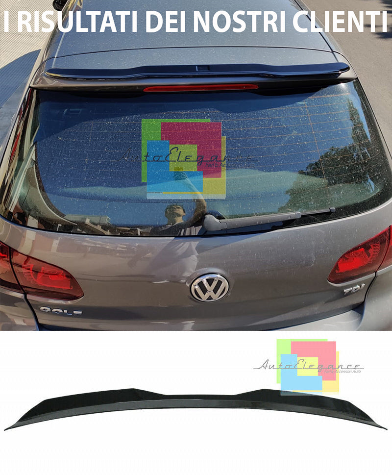 VW GOLF 6 VI 2008-2012 SPOILER TETTO POSTERIORE AGGIUNTIVO GTI LOOK ABS NERO
