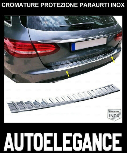 CROMATURA PROTEZIONE PARAURTI POST. MERCEDES C S205 2014+ INOX ADESIVO 0032 AUTOELEGANCERICAMBI