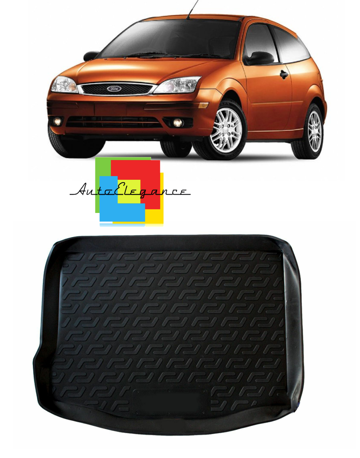 TRUNK MAT RUBBER CARPET SUPERGRIP FORD FOCUS II 2005-2010 -AT-