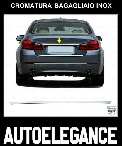 CROMATURA BAGAGLIAIO BMW SERIE 5 F10 2009-2016 ACCIAIO INOX ADESIVO 0032 AUTOELEGANCERICAMBI