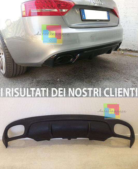 AUDI A5 COUPE 2007-2011 SPOILER DIFFUSORE RS5 POSTERIORE PER PARAURTI SLINE -1 AUTOELEGANCERICAMBI