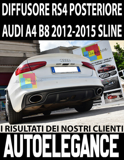 AUDI A4 B8 8K BERLINA 2012+ LIFT DIFFUSORE SOTTO PARAURTI POSTERIORE AUTOELEGANCERICAMBI