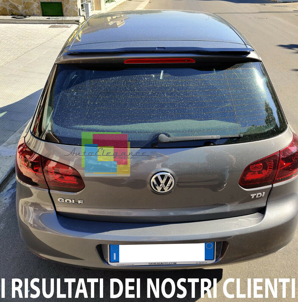VW GOLF 6 VI 2008 AL 2012 SPOILER TETTO POSTERIORE AGGIUNTIVO GTI LOOK ABS NERO