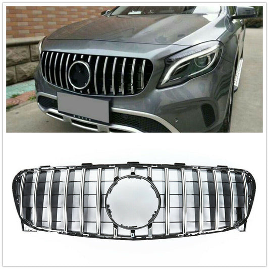 MERCEDES GLA X156 FROM 2017+ AMG FRONT GRILLE GT-R LOOK SATIN PROFILES