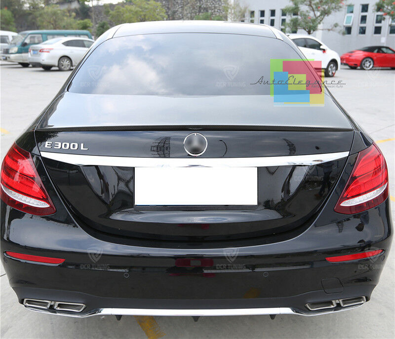 MERCEDES E-CLASS W213 2016+ AMG LOOK GLOSS BLACK REAR HOOD SPOILER