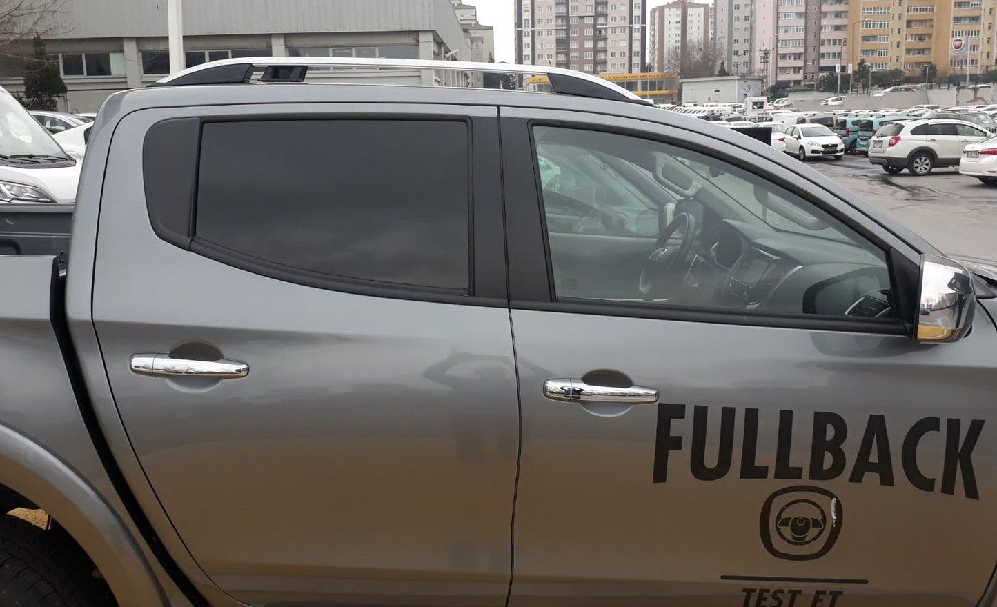 MITSUBISHI L200 2015+ SATIN ROOF RAILS ROOF BARS ALUMINUM GREY