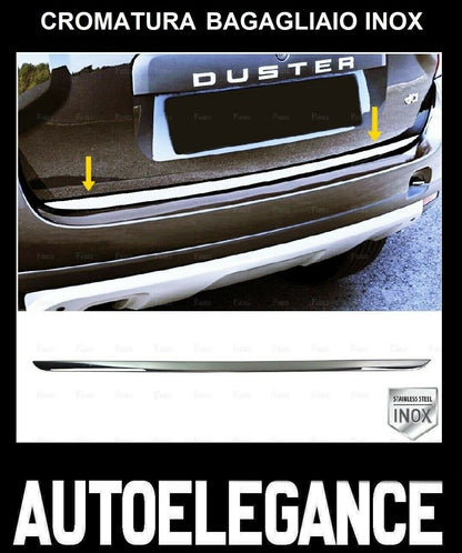 CROMATURA SOTTO BAGAGLIAIO DACIA DUSTER 2010-2017 ACCIAIO INOX ADESIVO 0032 AUTOELEGANCERICAMBI