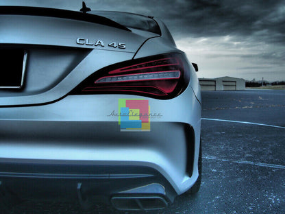 MERCEDES CLA W117 2013-2018 DIFFUSORE POSTERIORE ABS + TERMINALI CROMATI A45 AMG