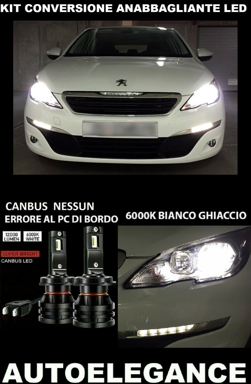 PEUGEOT 308 II LED LOW BEAM KIT 16.000LM CAMBUS 0032