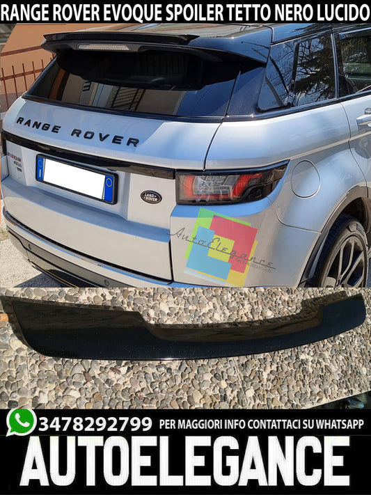 SPOILER POSTERIORE RANGE ROVER EVOQUE 2011-2015TETTO NERO LUCIDO LOOK SPORT