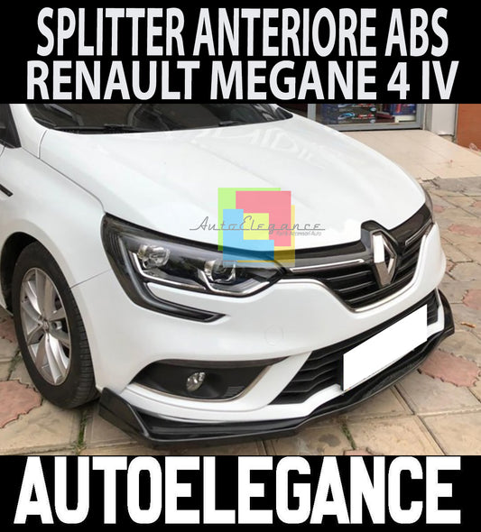 RENAULT MEGANE 4 2016+ SPLITTER SPOILER UNDER FRONT BUMPER ABS BLACK