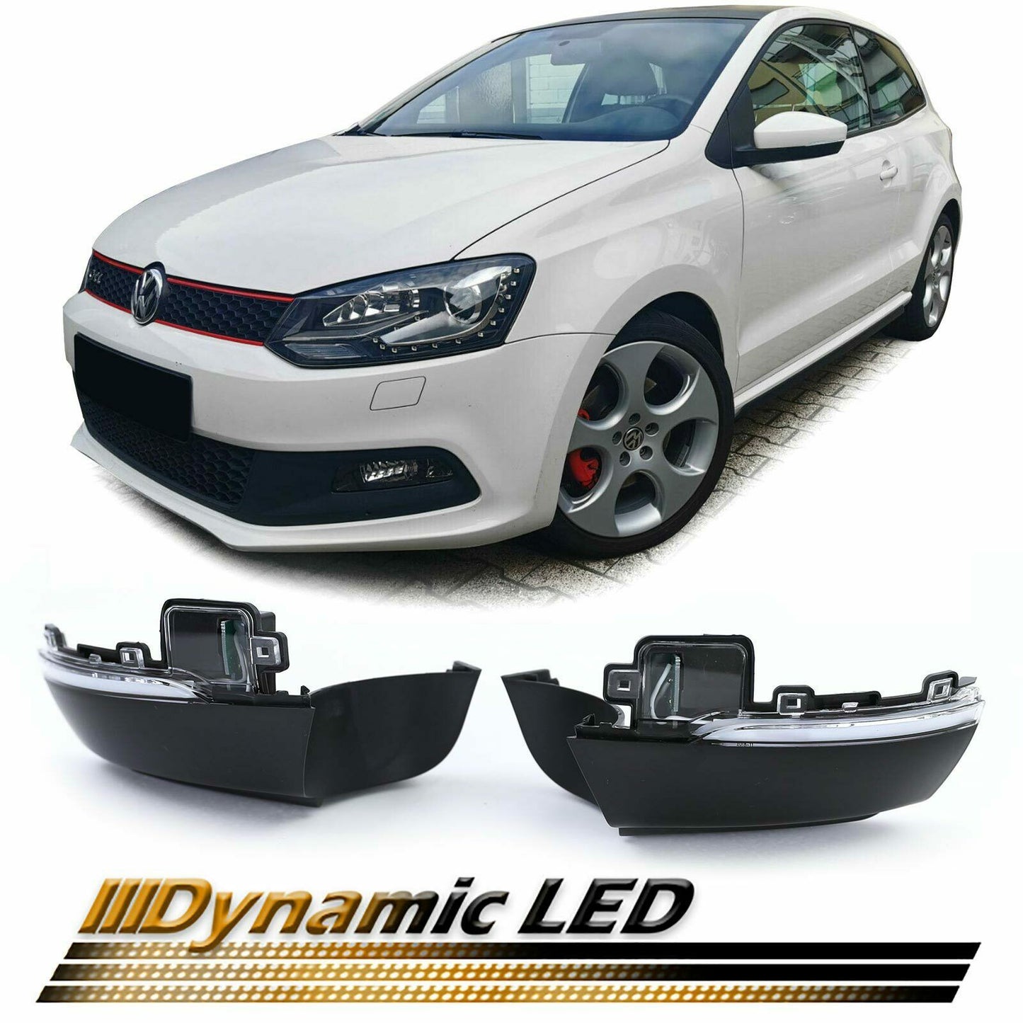 VW POLO 6R 6C 2009-2017 DYNAMIC LED INDICATORS FOR SIDE MIRRORS SMOKE LOOK
