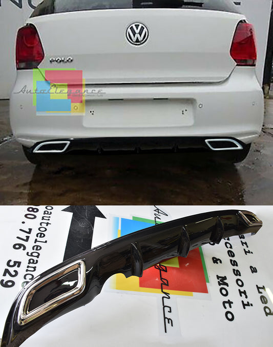 VW POLO 6R UNDER BUMPER DIFFUSER OVAL TIP ABS
