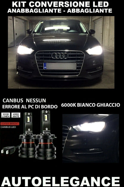 AUDI A3 8V ANABBAGLIANTI ABBAGLIANTI LED 16.000LM CAMBUS - AT 0032 AUTOELEGANCERICAMBI